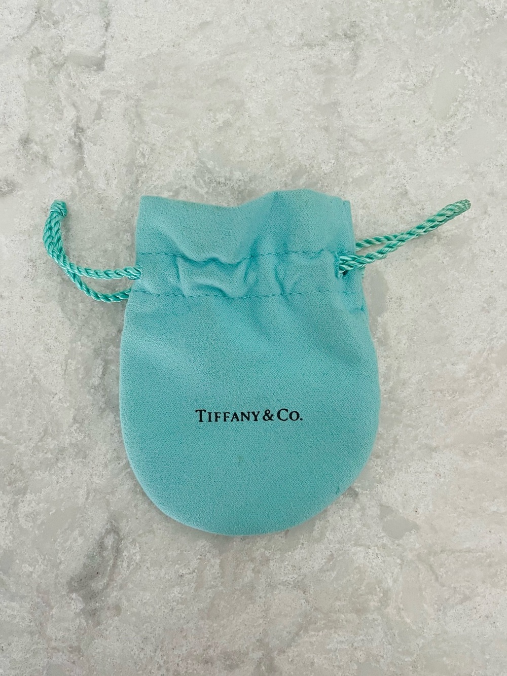 Tiffany & Co. Robin's Egg Blue Drawstring Jewelry Pouch